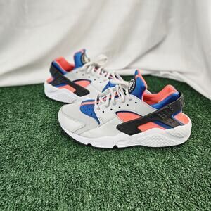 Nike Air Huarache Run Women’s 9.5 634835-031 Vast Grey Black-Rush Coral Orange